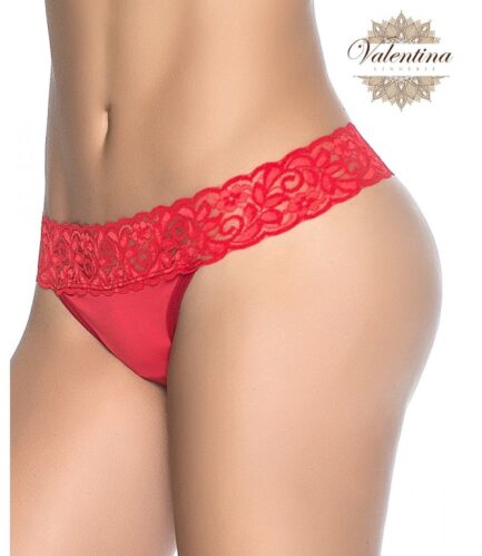 Tanga sexy en dentelle rouge