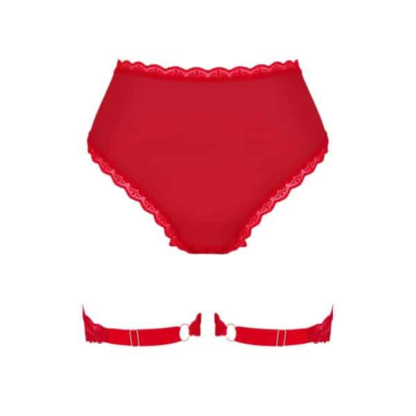 Culotte jarretière rouge - Valentina Lingerie
